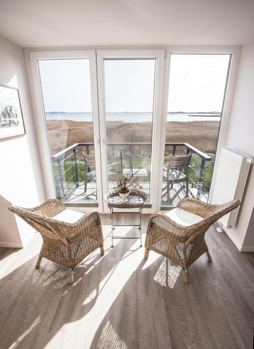 Deichhaus Aalfänger mit Boddenblick, Kamin und Strandnähe