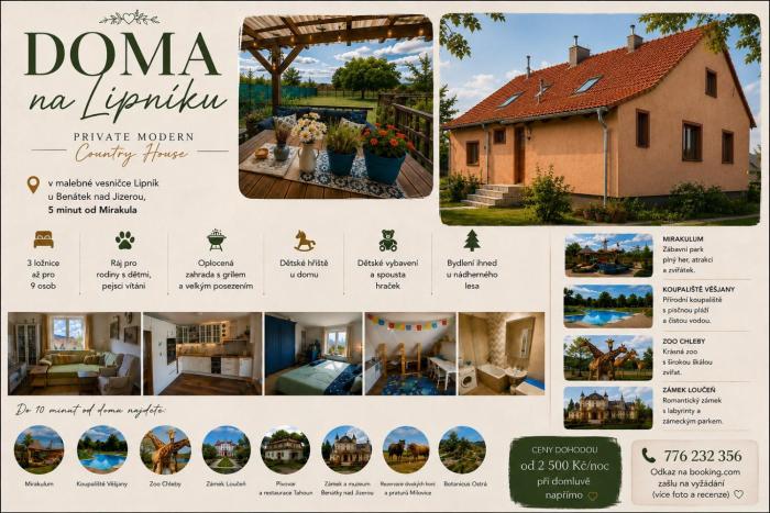 Doma na Lipníku-private country house, homestay