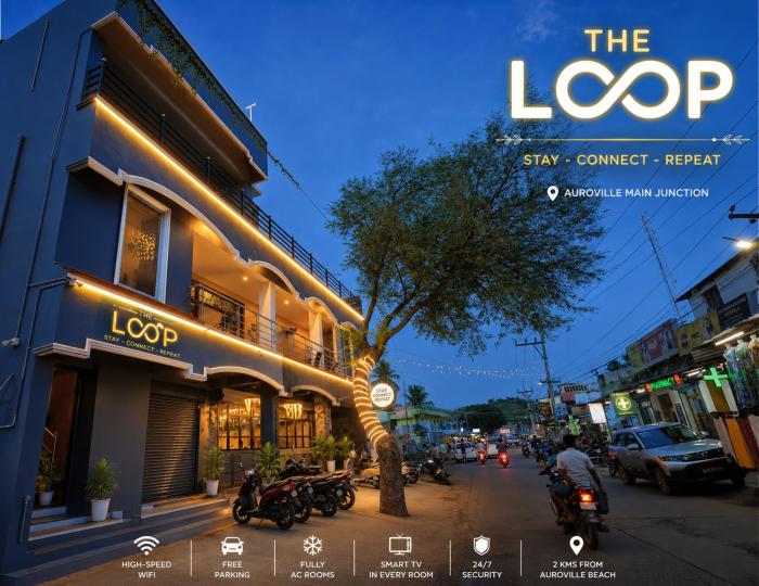 The Loop - Auroville Main Junction, 5-Minute Drive to Auroville Beach & ECR Road, High-Speed WiFi & Free Parking