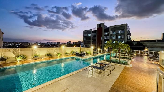Apartamento no Hub 506 Vista para Piscina