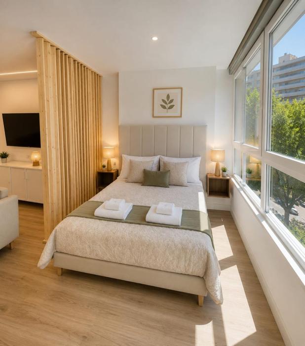 Premium estudio cerca de la playa con piscina