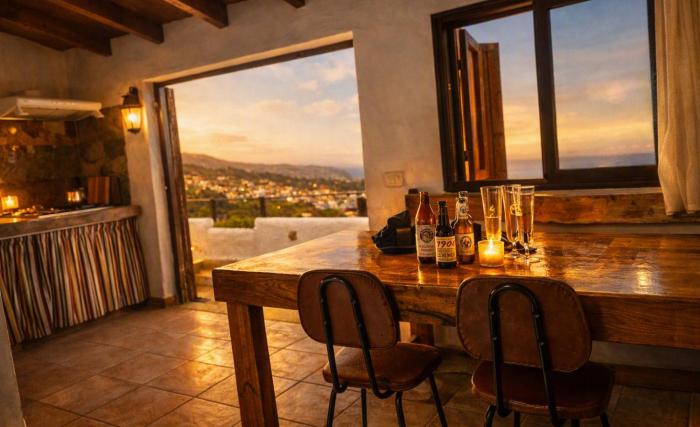 Casa Julián- Casa rural con vistas al Teide y al mar, ideal para familias y grupos