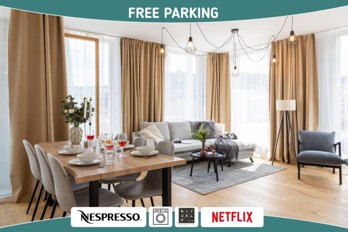 apartino - FREE parking, balcony, easy city access, metro station, nespresso, netflix