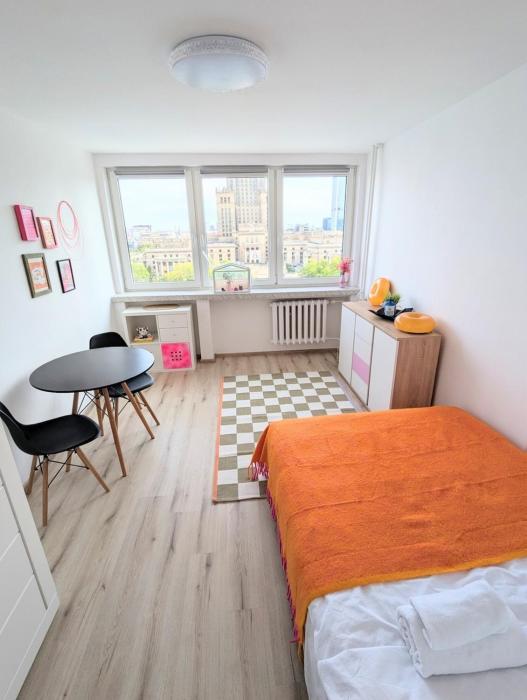 Colorful studio w Palace view | City center