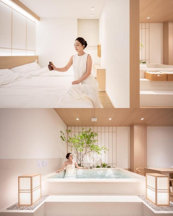 Group rental for 14 people - Cypress sauna & 2 jacuzzis - 3 minutes from Busan Station