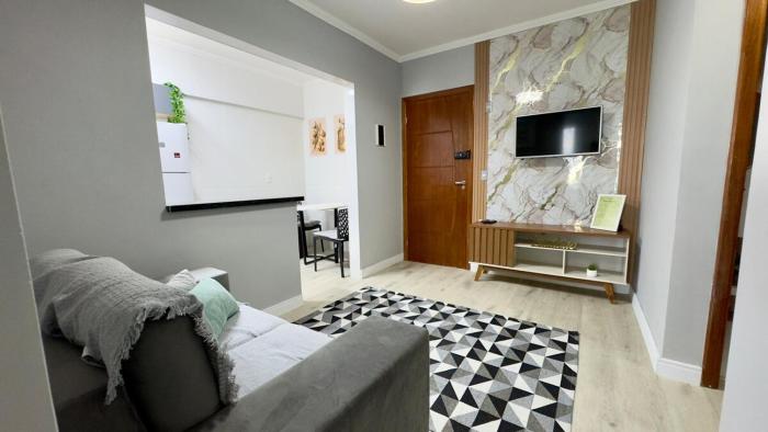 Apartment Praia Grande Tupi 250 meters from the beach Garage