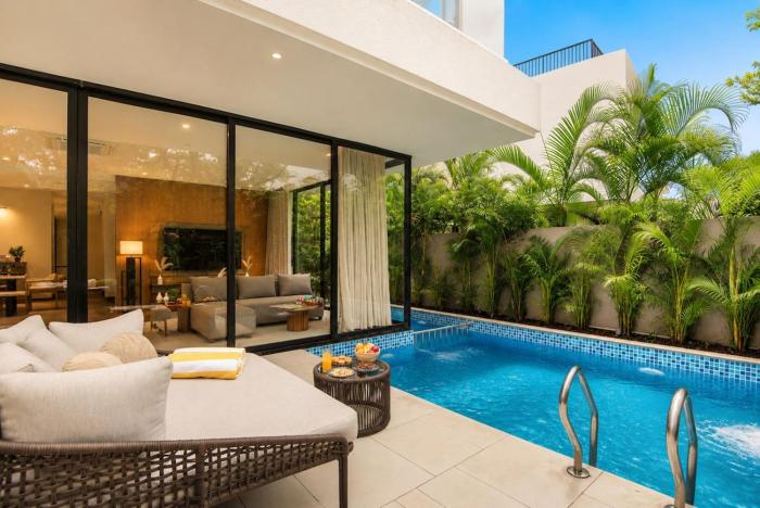 ELIVAAS Signature Sakura Villa Japanese-Themed 4-BHK Villa with Private Pool, Open Terrace, Garden & Mountain-View Balcony