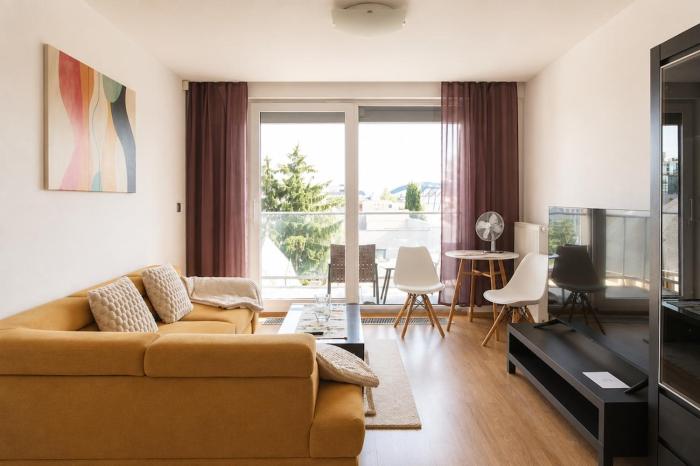 Large two-room apartment near city centre
