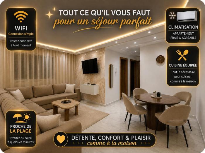 Appartement climatisé proche plage sfiha Alhoceima