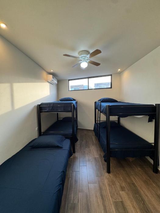 Apartment with memory foam beds and one and half bathrooms