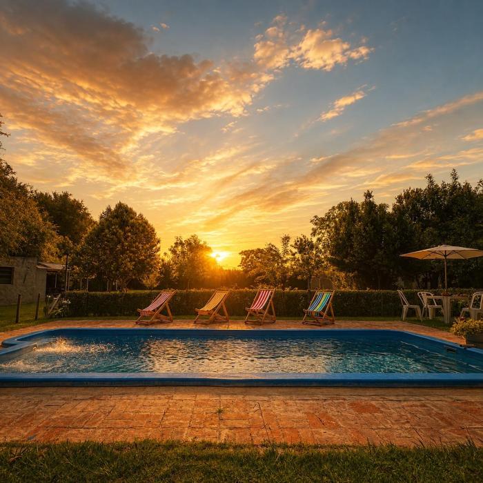 Cabañas de campo con pileta, cancha y quincho