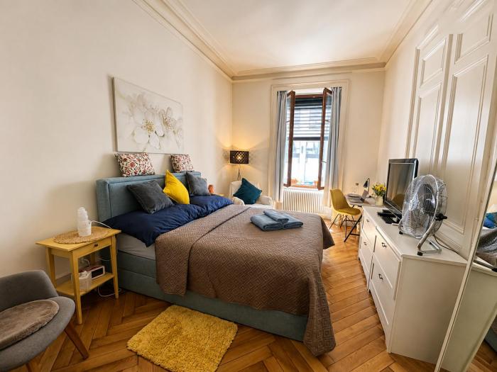 Quarto acolhedor no coração de Genebra a poucos passos do Lago Léman