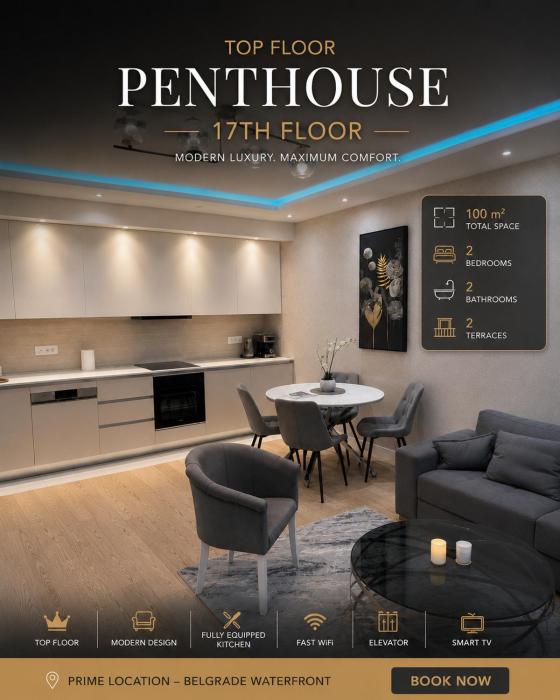 Belgrade Waterfront Penthouse 17th last floor