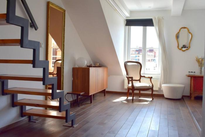 Rooftop terrace loft apartment, home cinema