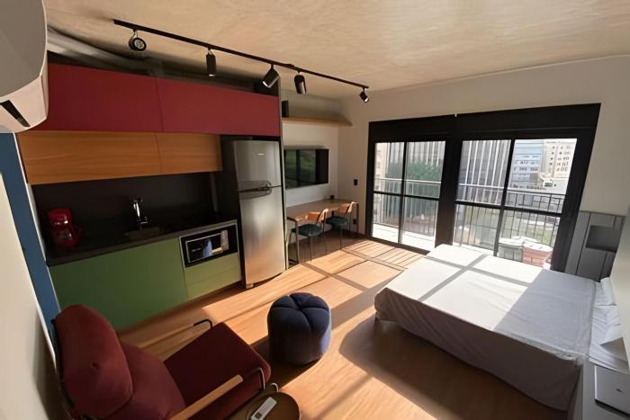 Ap 97 Design Studio c vaga prox Av Paulista e Augusta