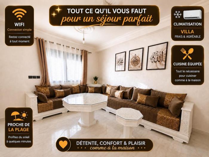 Villa 3 chambre 3 min de la plage climatisé