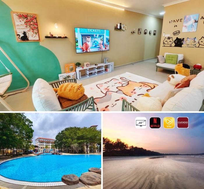 Desaru MeowCation Private Beach I Infront Swimming Pool