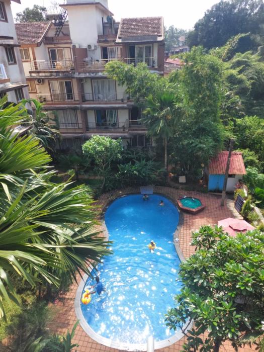Private Terrace Pool View 2BHK Apartment near Baga Beach