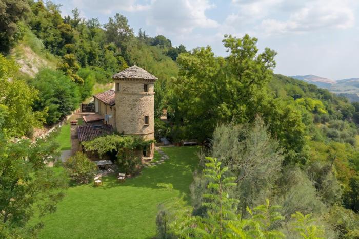 Medieval tower with views on Dovadola hills