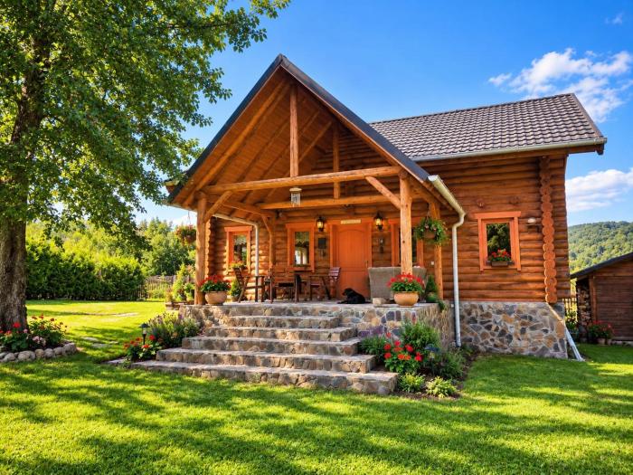 Traditional wooden cottage