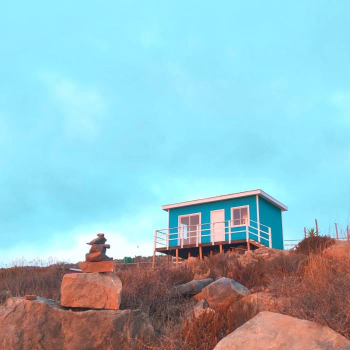 Cabaña con vista al mar
