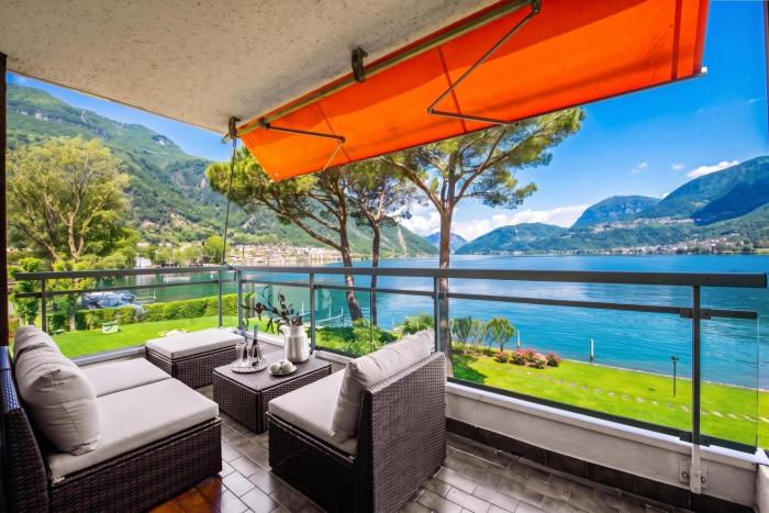 Emotion Lake Lugano with direct lake access and shared pool - Happy Rentals