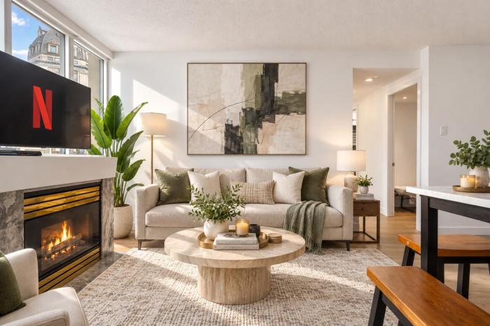 Contemporary 2 Bedroom with 3 beds Vancouver City Suite