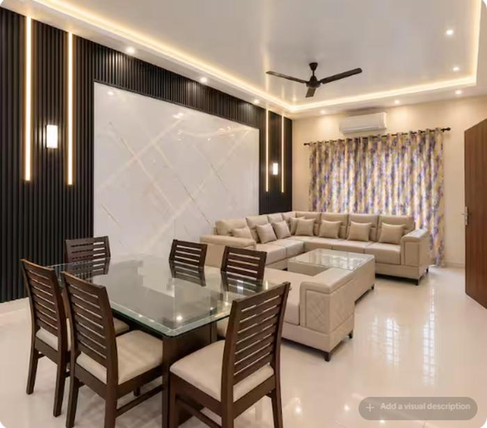 Luxury 2BHK Ground Floor Stay WiFi Kitchen reserved parking Near Chandigarh