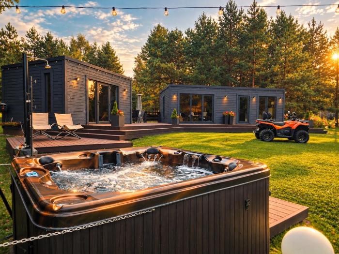 Baldones dabas retrīts - Exclusive holiday house near Riga jacuzzi sauna extra cost