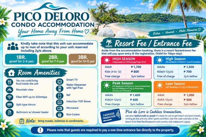 Pico de Loro Condo Accommodation for Rent