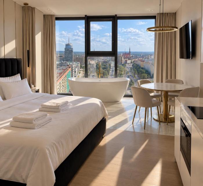 Hanza Tower BLACK 20 SPA & Sauna & Pool & Jacussi