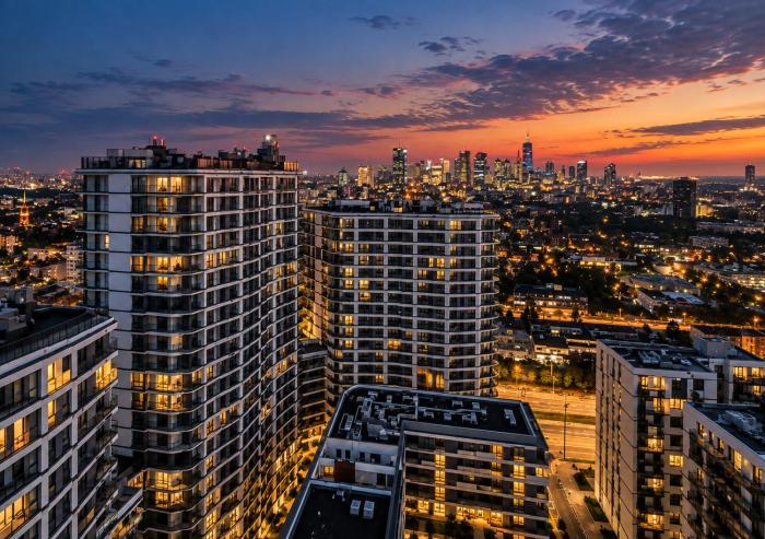 Luxury Skyline Apartments Kasprzaka 29 Panorama View