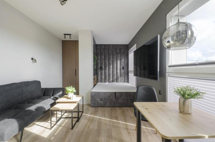 Black - 77 Apartments Wigury - Dostęp na KOD - Parking - Centrum - Blisko Piotrkowska - Galeria - Klimatyzacja - FV - NOWOŚĆ - NEW