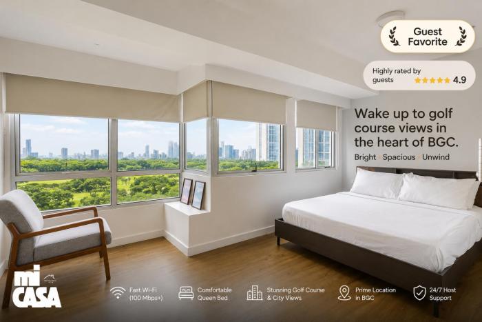 2BR BGC Loft Golf Sunset View Near High Street very Central!