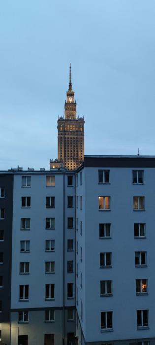 Kawalerka w Centrum Warszawy z widokiem na Pałac Kultury i Nauki Self check-in