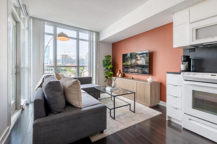 Sleek 1BR Den City Place Oasis w Balcony & TV