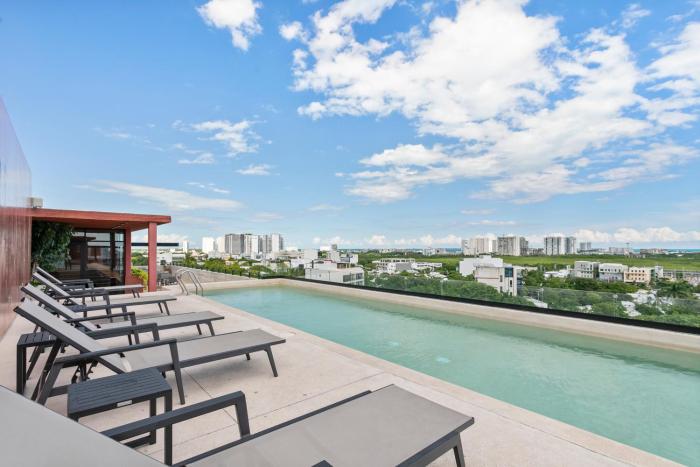 Nuevo loft con alberca a 5 min de la Zona Hotelera