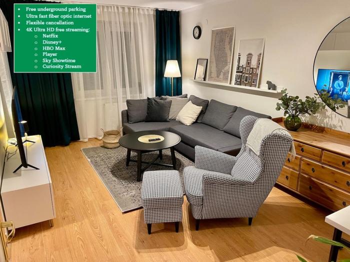 Kraków - Beautiful apartment with underground garage