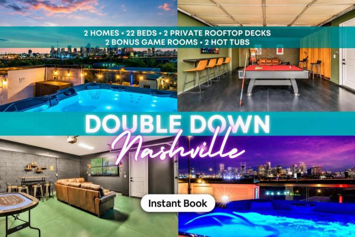 2 Hot Tubs Karaoke Game Room Downtown Nashville