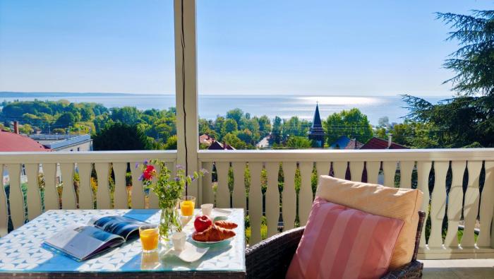 Belvárosi ház gyönyörű panorámával