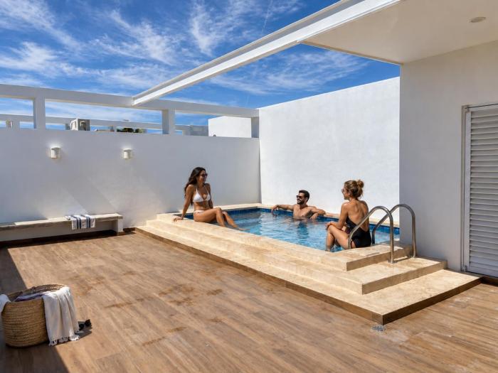 Modern Loft w Rooftop Pool - Zona Dorada