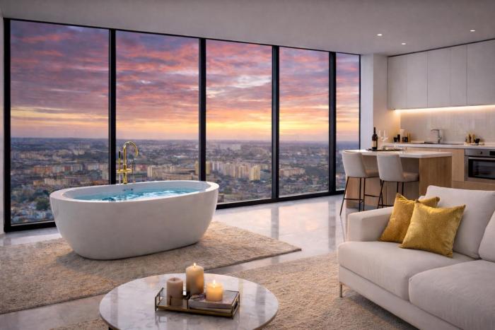 Hanza Tower PANORAMIC SPA & Jacuzzi & Sauna & Pool