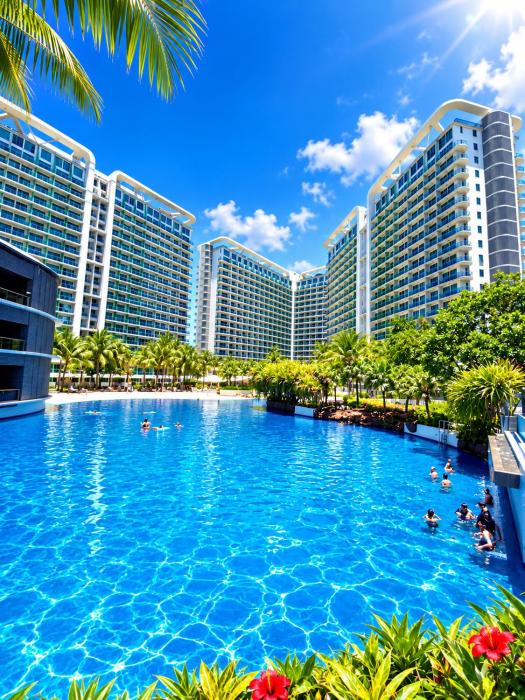 Azure Beach Resort Modern Condo Near SM Bicutan and BGC
