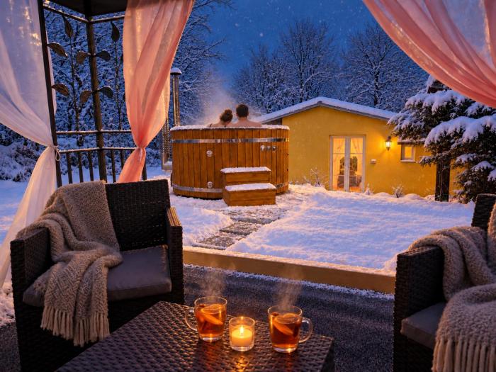 Ranch 66 - Wellness chata Arizona ve stylu Divokého Západu s koupacím sudem a saunou