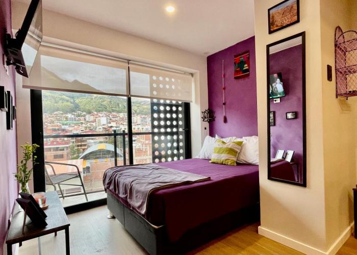 Andes loft, vista panorámica y balcón privado
