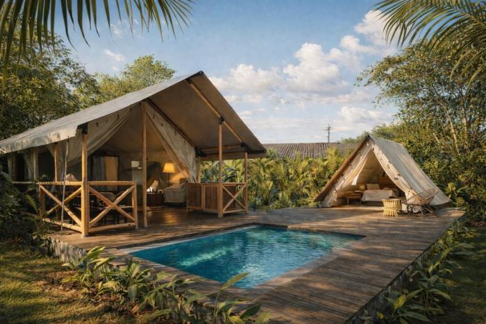 The Hidden Eden : A Misty Jungle Glamping Retreat