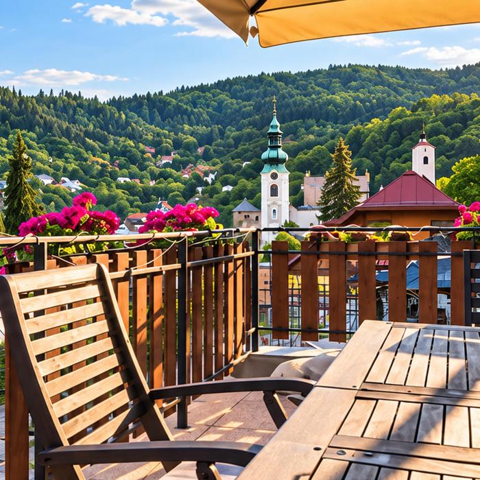 Apartmán Belavita terasa s výhľadom na mesto a zámky parkovanie za bránou v cene