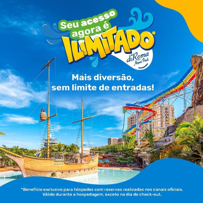 diRoma Lacqua V direto com o Grupo diRoma com acesso ao Acqua Park e Café da manhã