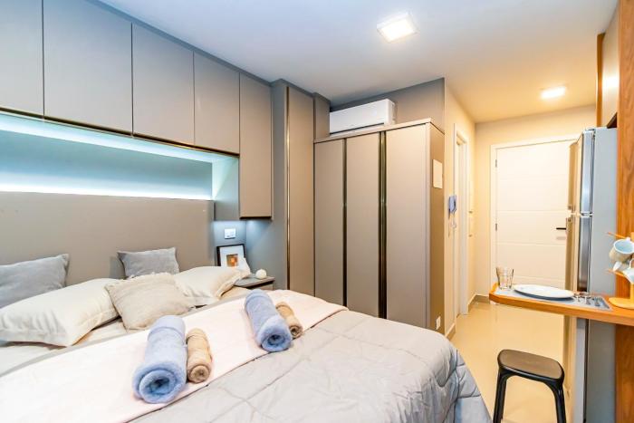 Apê luxuoso, ar condicionado no Centro de Curitiba