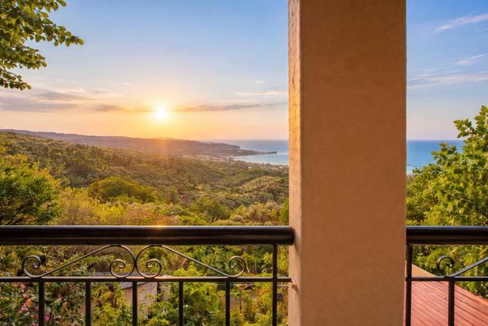 Corfu Hideaway with Sunset Balcony & Adriatic View